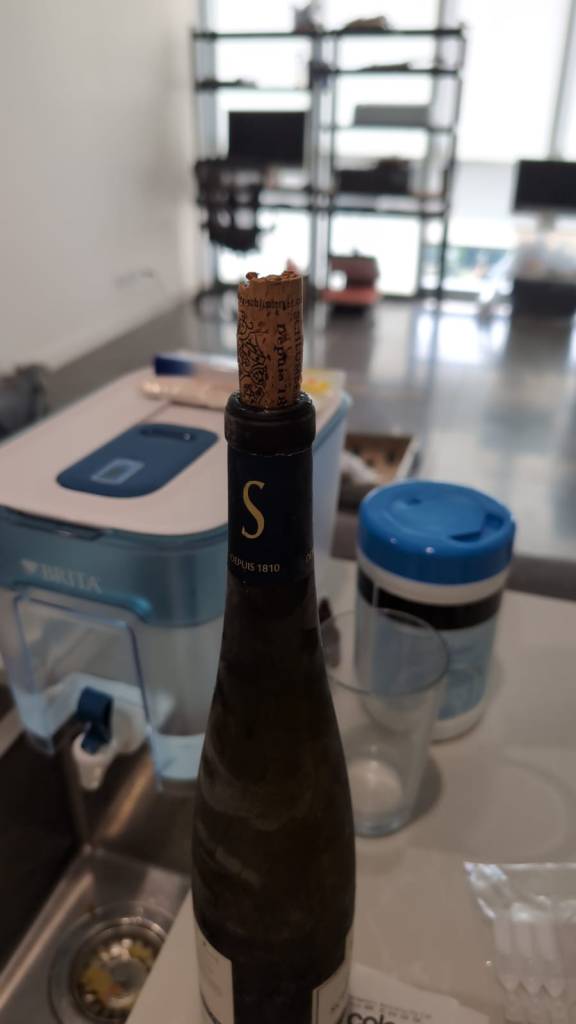 cork trying to escape after being frozen 8 hours in the freezer